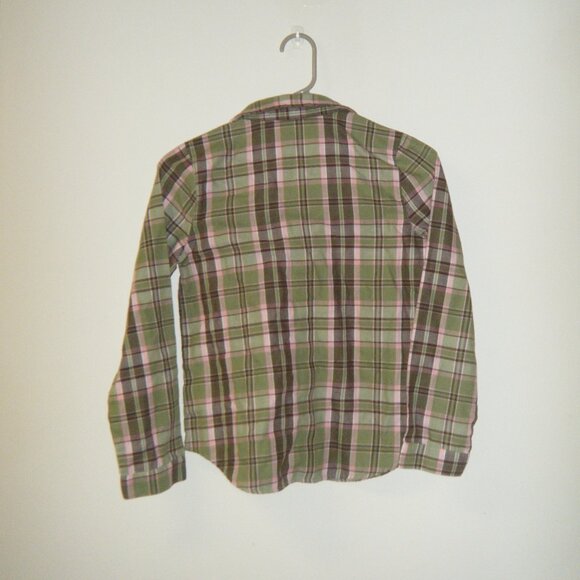 Screenprinted original design children's place green, pink and brown plaid - Picture 2 of 8